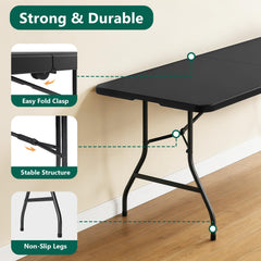 MAKE CHANGES folded table with carry handle for simple transport