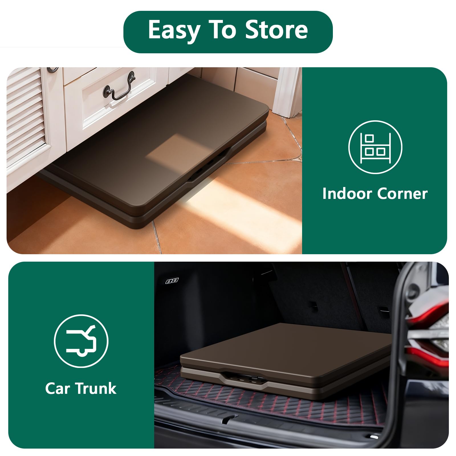 MAKE CHANGES table illustrating adjustable height options for versatile use