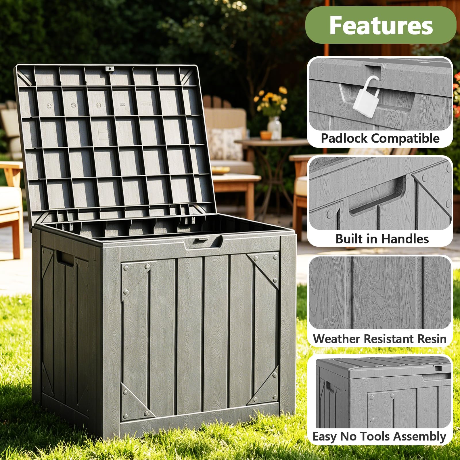 MAKE CHANGES used as bench seating for guests on a backyard deck