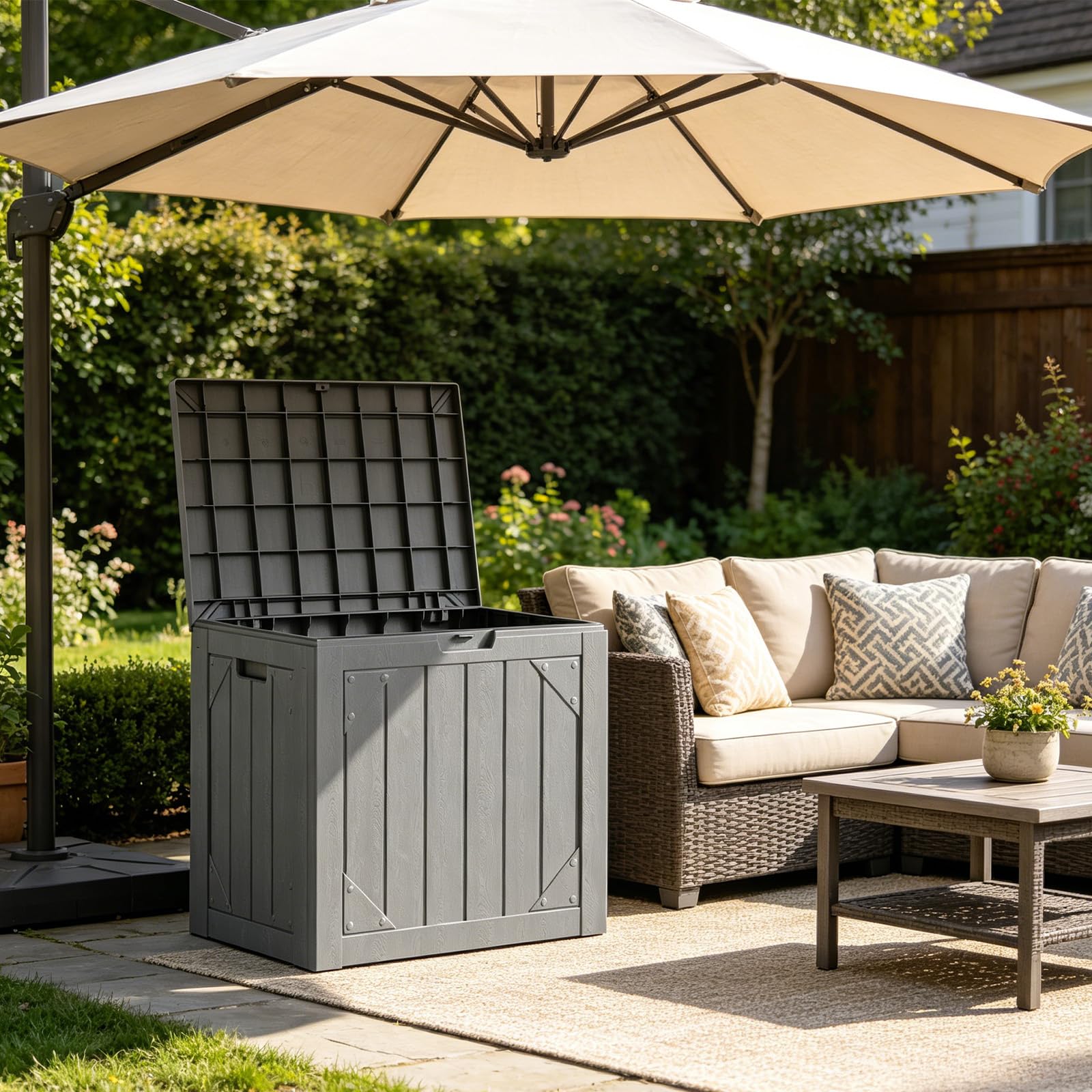 MAKE CHANGES resin texture close-up highlighting durable weather resistance