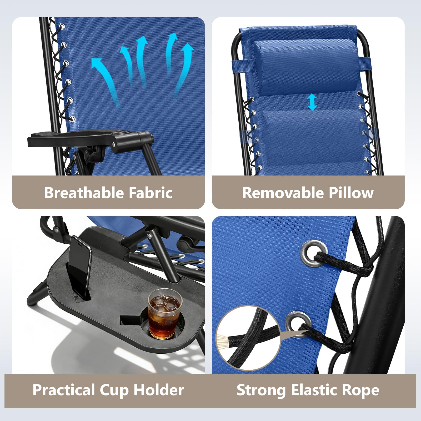 MAKE CHANGES detachable cup holder and tray keeping drinks and phone nearby