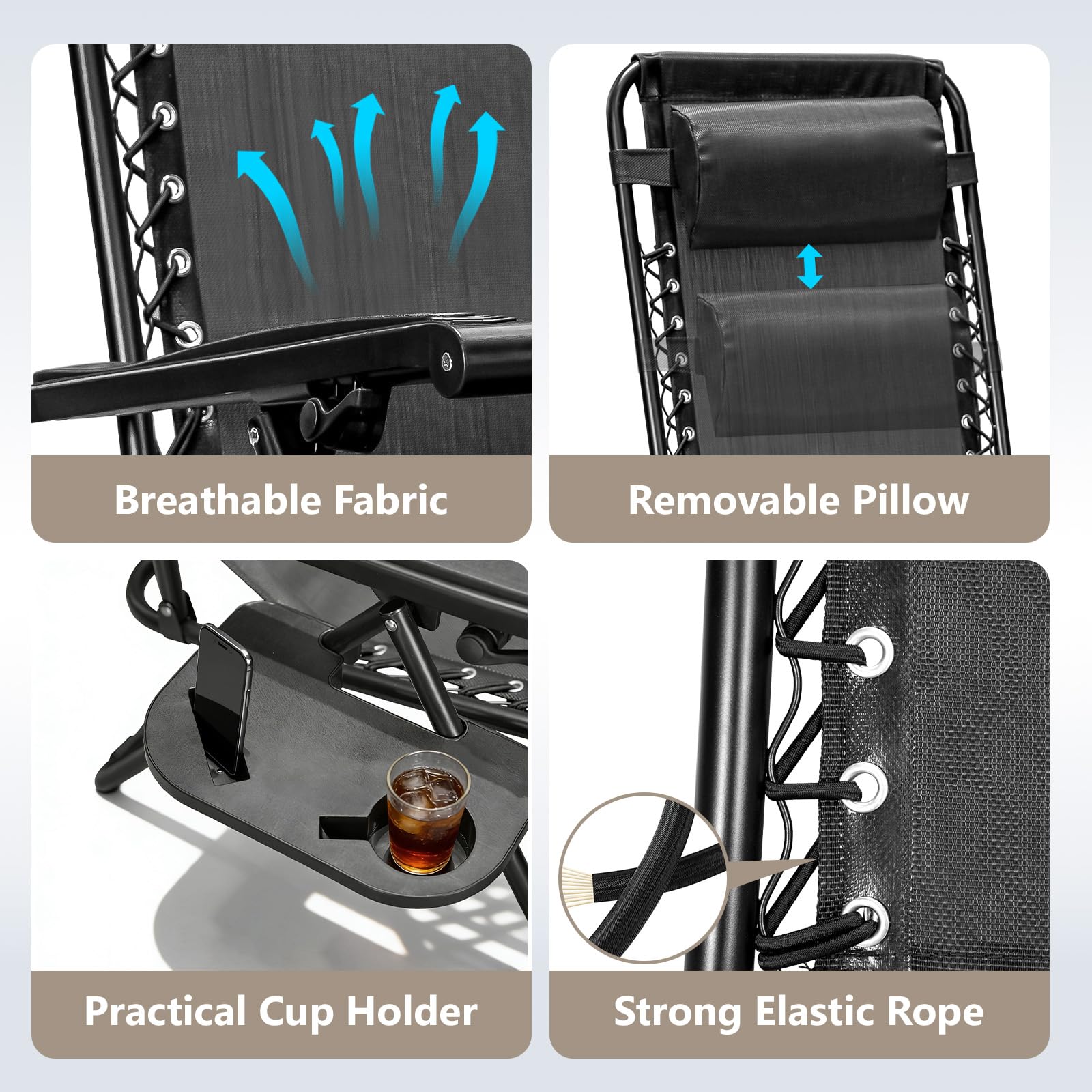 MAKE CHANGES detachable tray with cup holder and phone slot keeping items handy