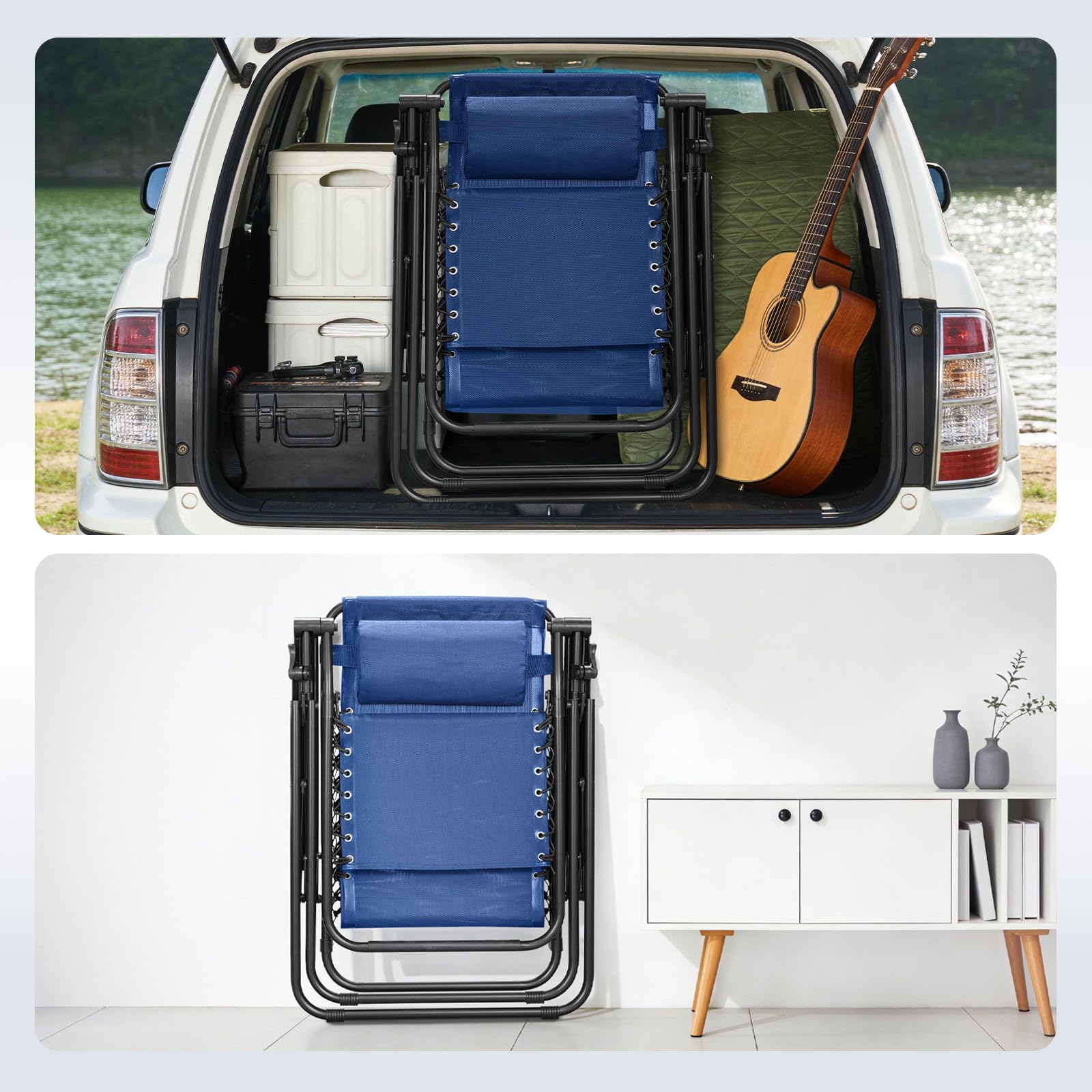 MAKE CHANGES folded flat for compact storage and easy transport