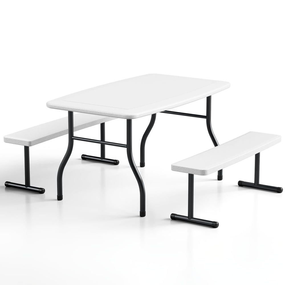 MAKE CHANGES underside of table showing reinforced steel frame for wobble-free support
