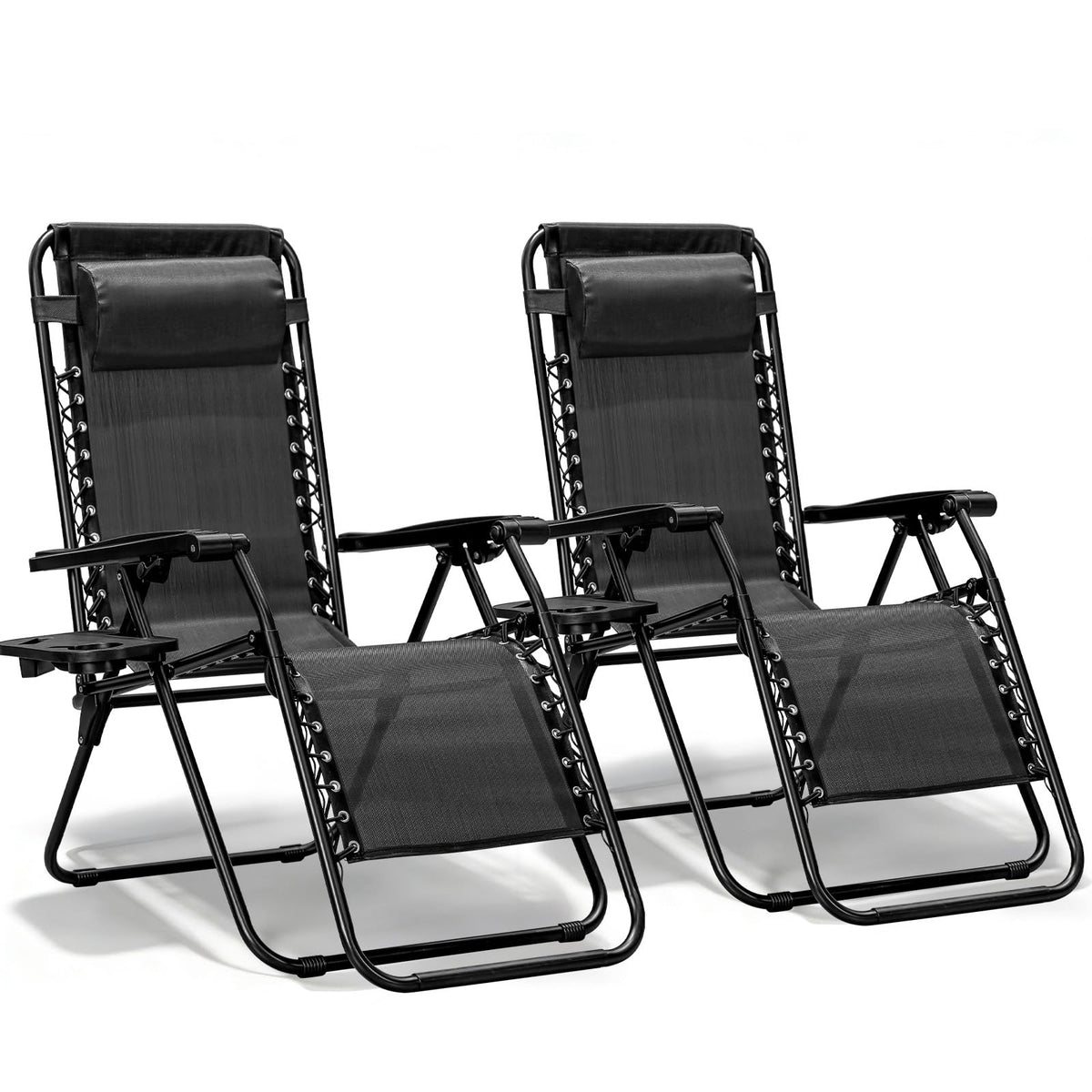 MAKE CHANGES front view of two chairs showing compact portability and setup ease