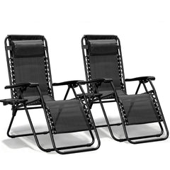 MAKE CHANGES front view of two chairs showing compact portability and setup ease
