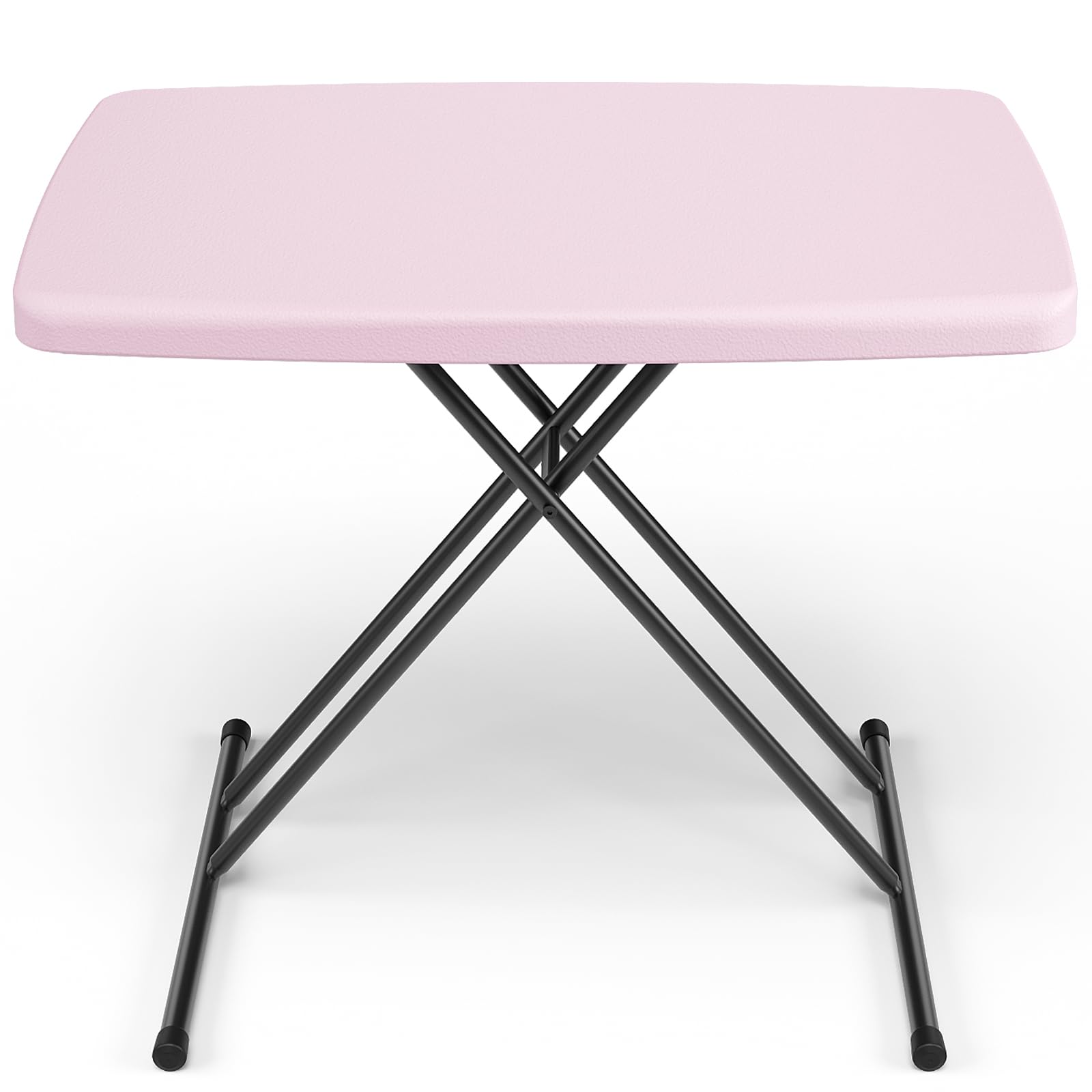 MAKE CHANGES front view of full table showing stable surface and pink finish