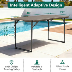 MAKE CHANGES close-up of adjustable leg setting offering versatile height benefit