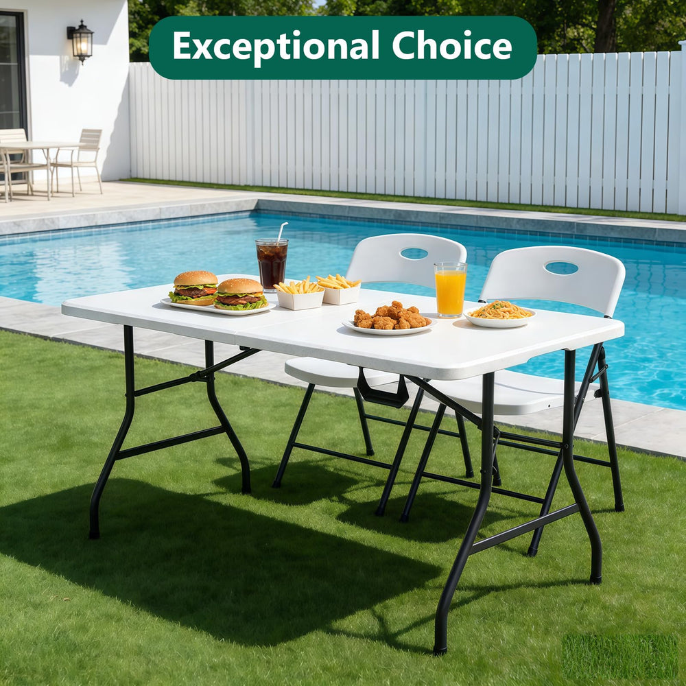 MAKE CHANGES outdoor backyard BBQ setup showing party-ready utility