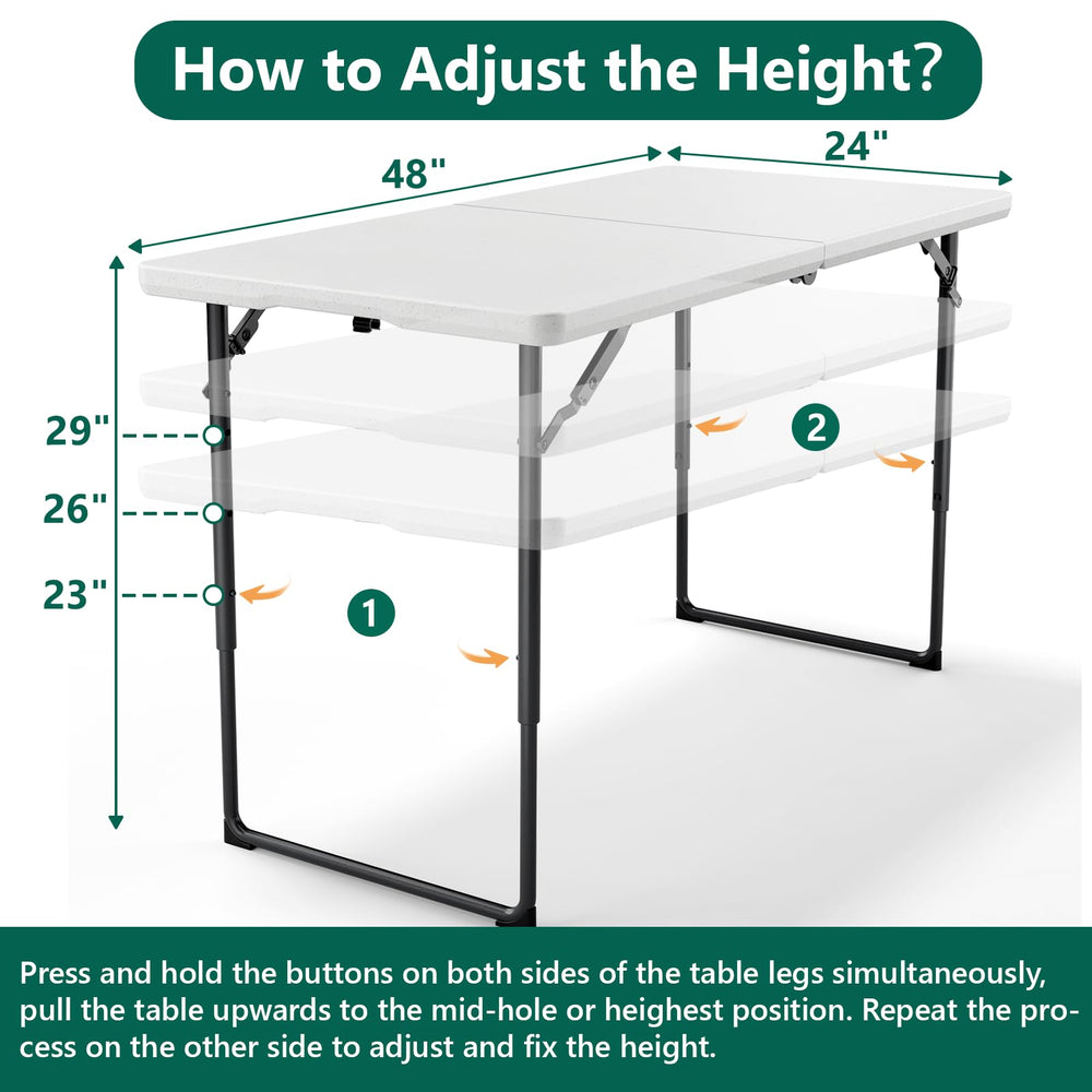 MAKE CHANGES leg lock detail image showing height-adjust mechanism and stability benefit