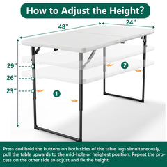 MAKE CHANGES leg lock detail image showing height-adjust mechanism and stability benefit