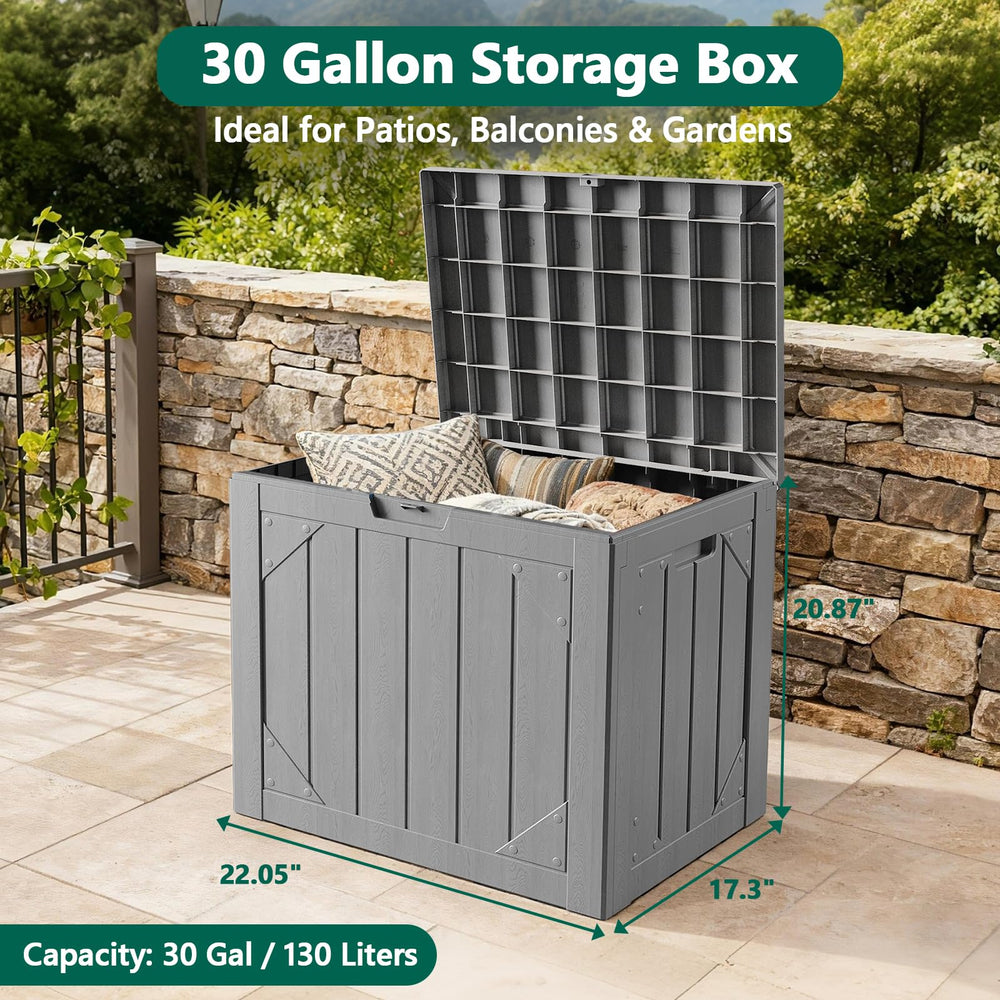 MAKE CHANGES lockable lid detail with padlock loop for added security