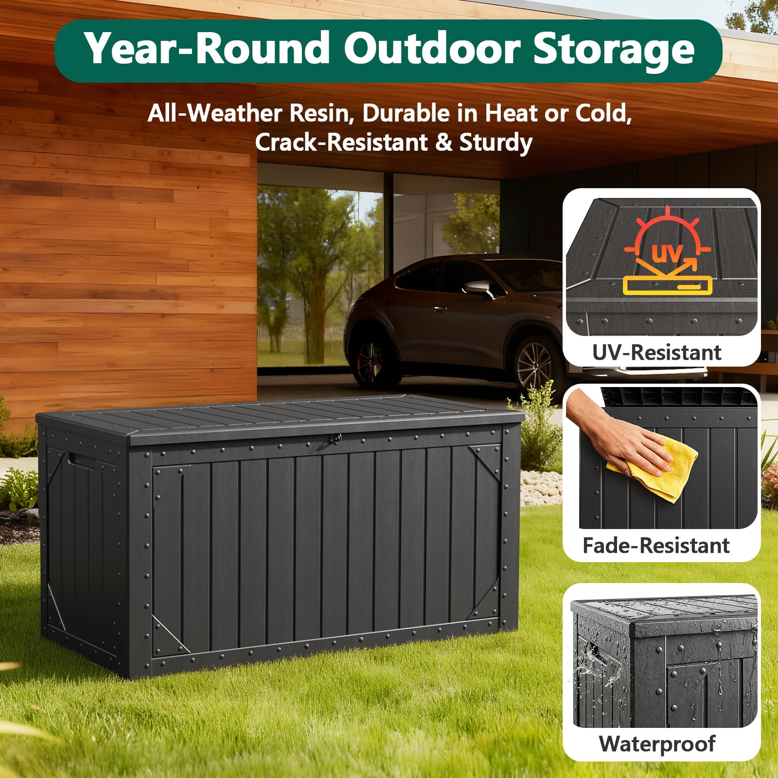 MAKE CHANGES open box interior showing roomy 100 gallon capacity