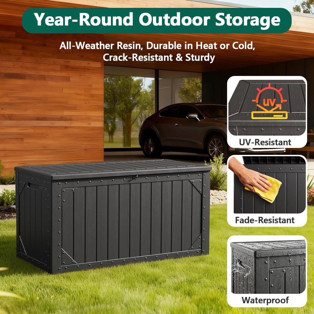 MAKE CHANGES open box interior showing roomy 100 gallon capacity
