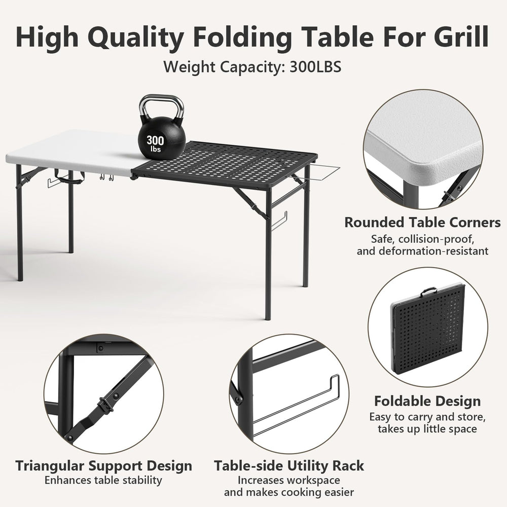 MAKE CHANGES solid prep top detail offering a waterproof, easy-clean workspace