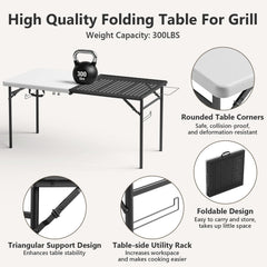 MAKE CHANGES solid prep top detail offering a waterproof, easy-clean workspace