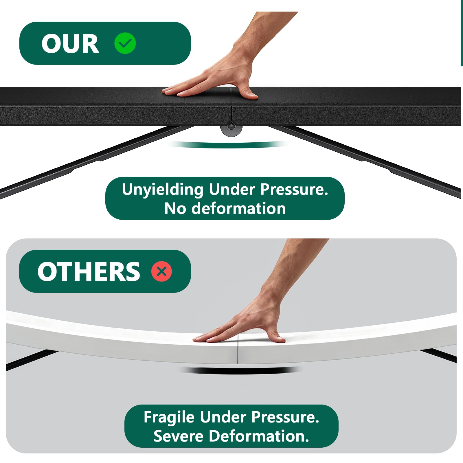 MAKE CHANGES three height settings comparison for versatile use and comfortable seating