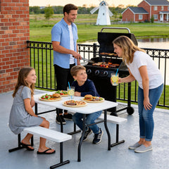 MAKE CHANGES closeup of HDPE tabletop texture for easy wiping and stain resistance