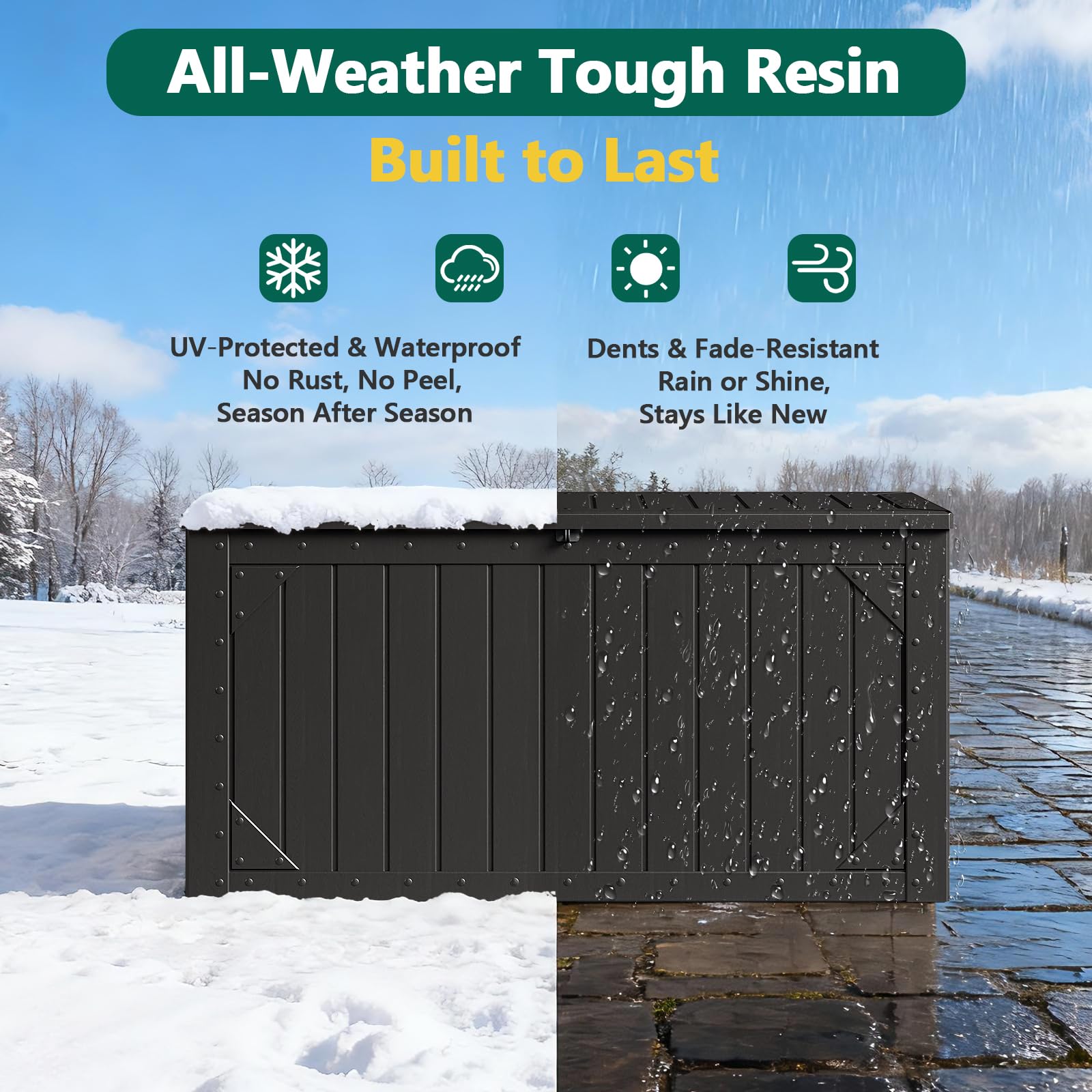 MAKE CHANGES resin texture closeup showing UV resistance and durability