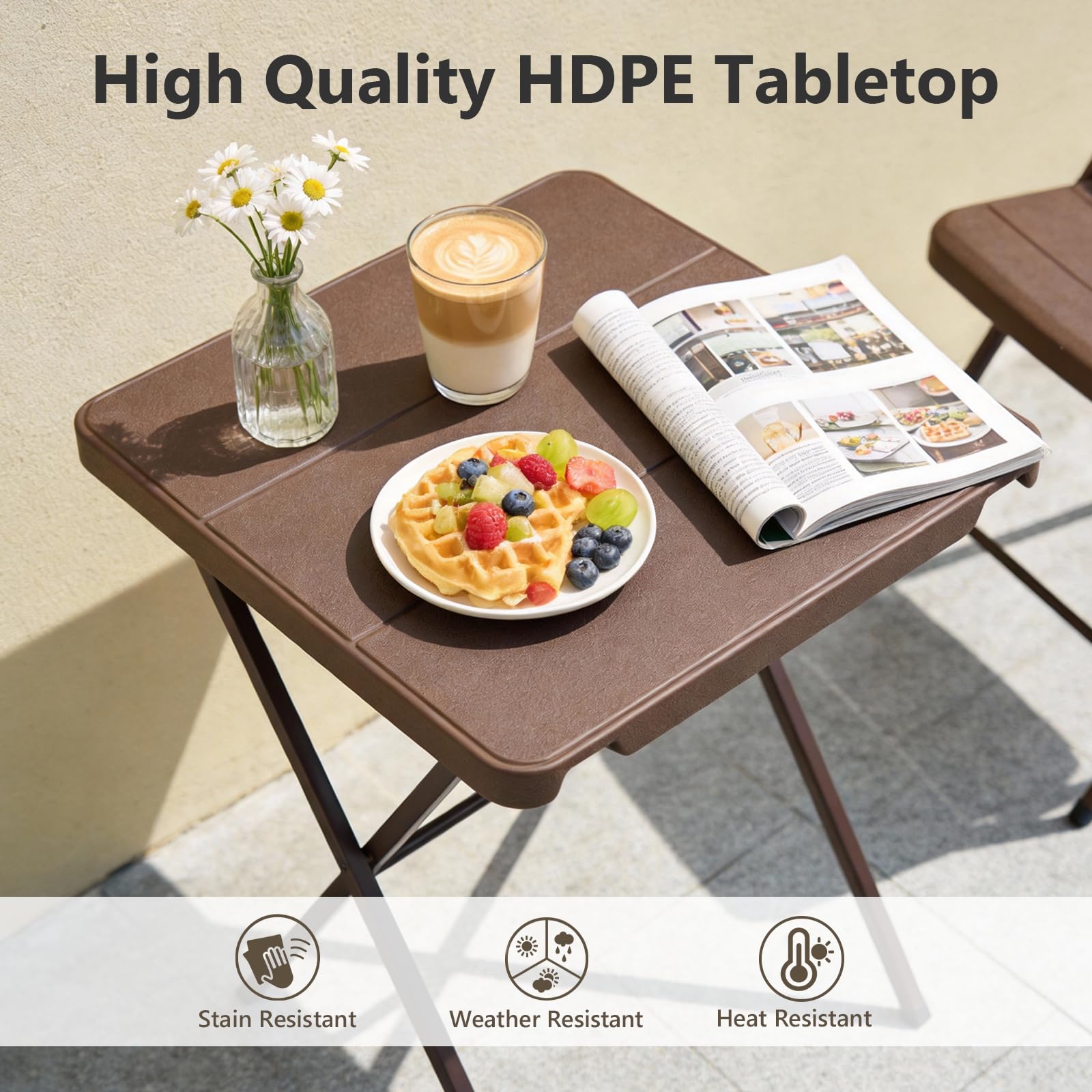 MAKE CHANGES weight demo with cooler on table illustrating reliable load-bearing