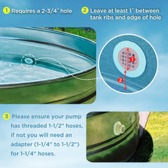 MAKHOON inlet strainer installed on an Intex filter pump for easy debris prevention