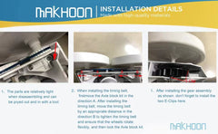 MAKHOON scrubber and tail components showing brush action and improved cleaning benefit