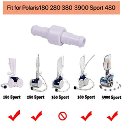 MAKHOON swivel installed on pool hose demonstrating improved movement and leak prevention