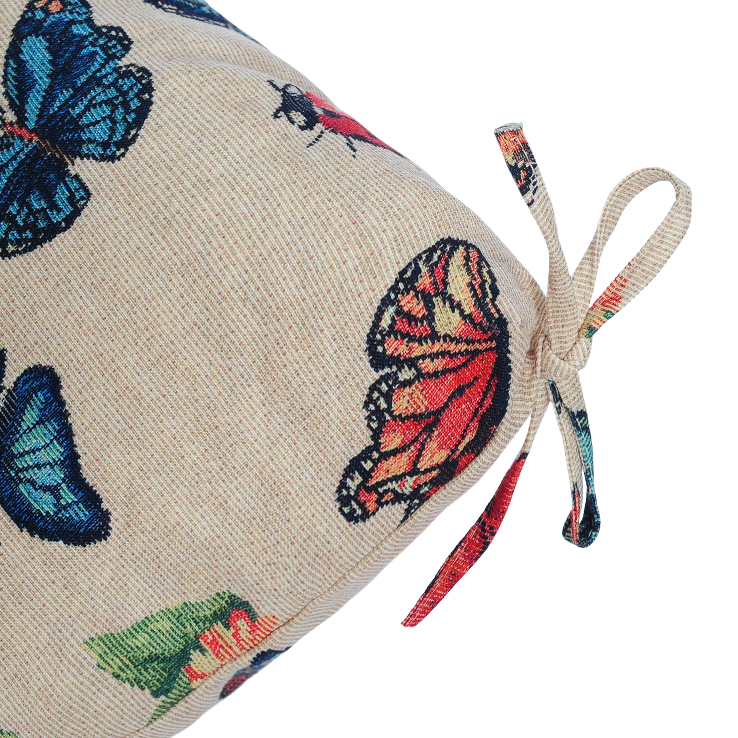 Makimoo cushion on patio chair demonstrating added comfort and outdoor style