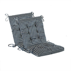 Makimoo front view of blue houndstooth cushions showing fit and style benefit comfort