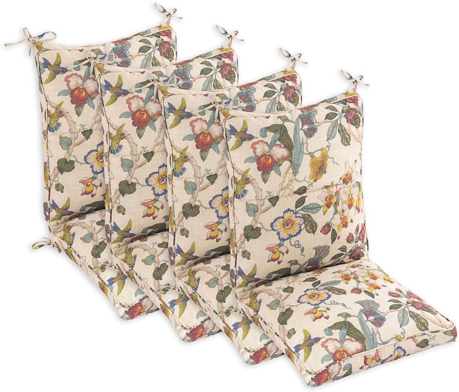 Makimoo front view khaki floral pack showing pattern and benefit of coordinated seating