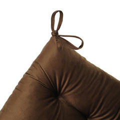 Makimoo cushion on patio dining chair showing added comfort benefit