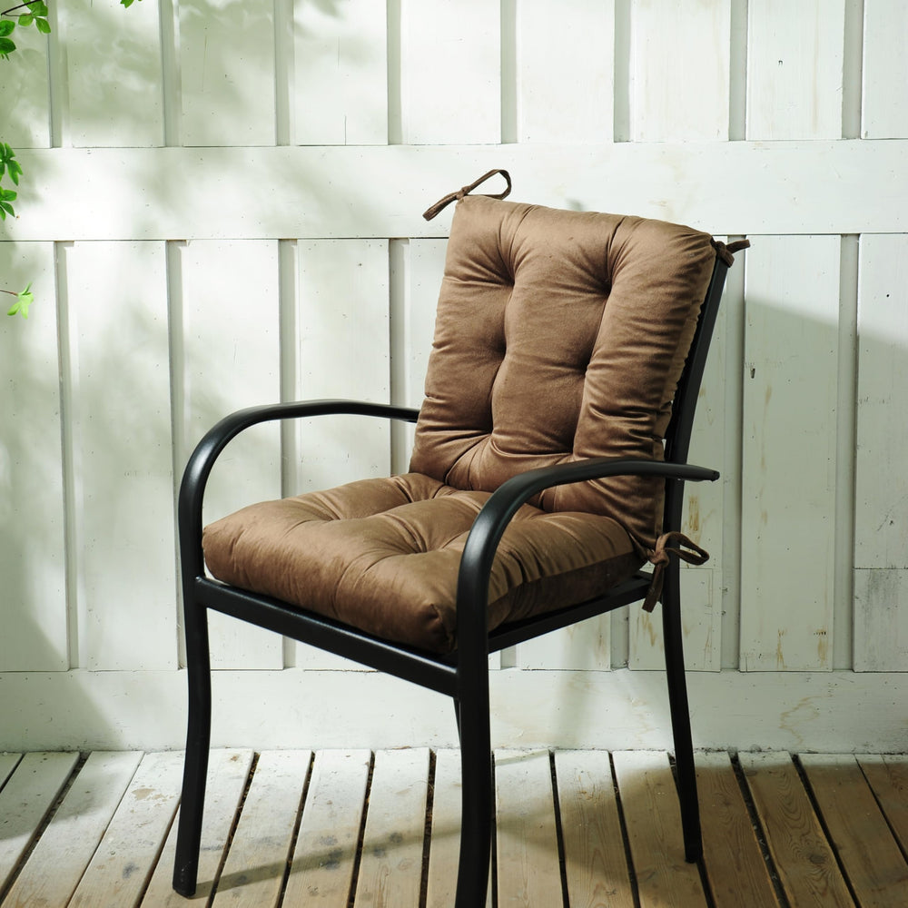 Makimoo cushions in garden setting showing style and outdoor-ready benefit