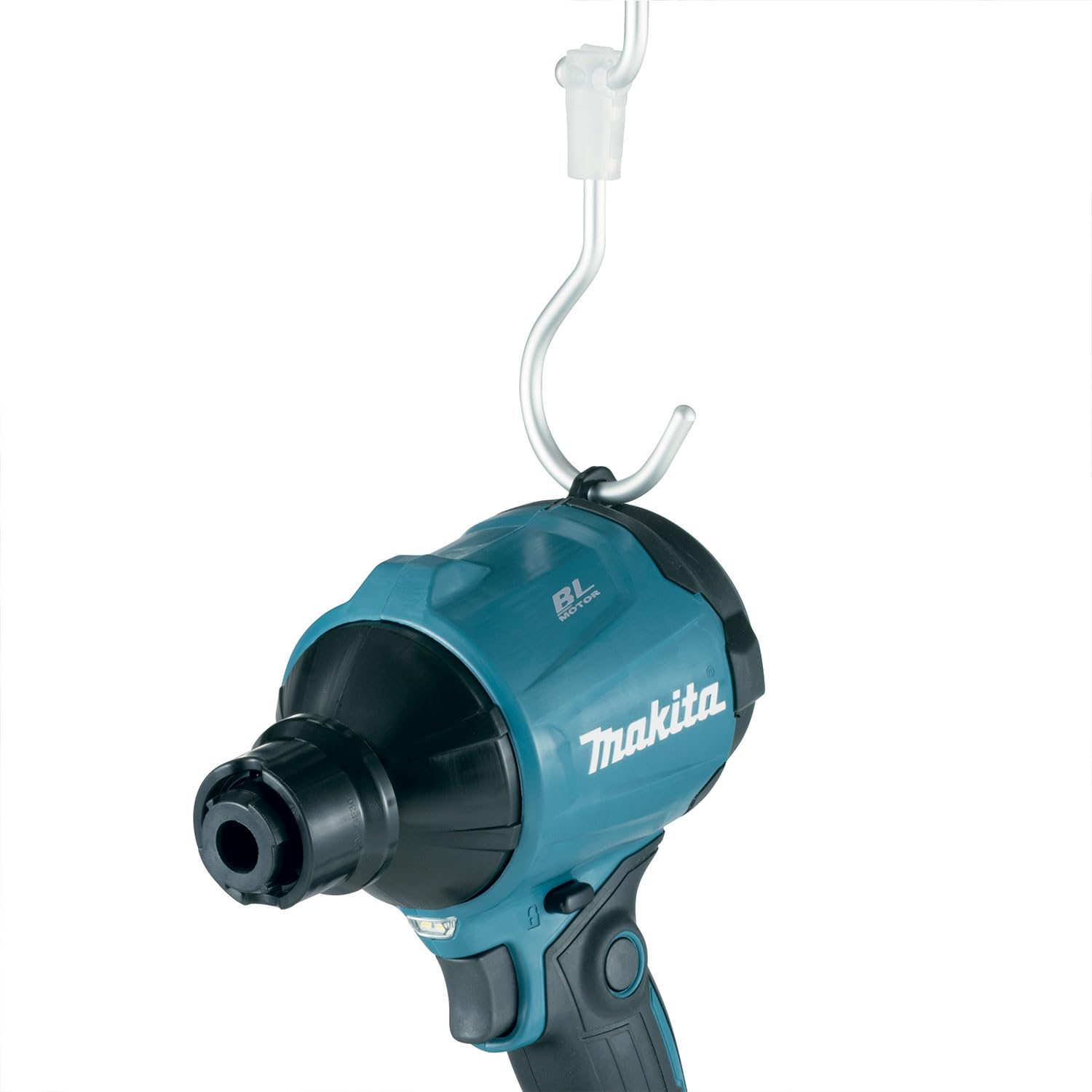 Makita DAS180Z in use blowing dust from electronics for efficient cleanup
