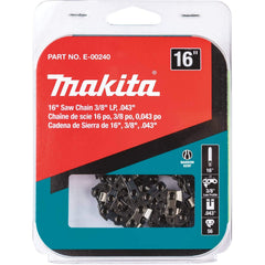 Makita chain close-up of cutters and drive links for precise efficient cutting
