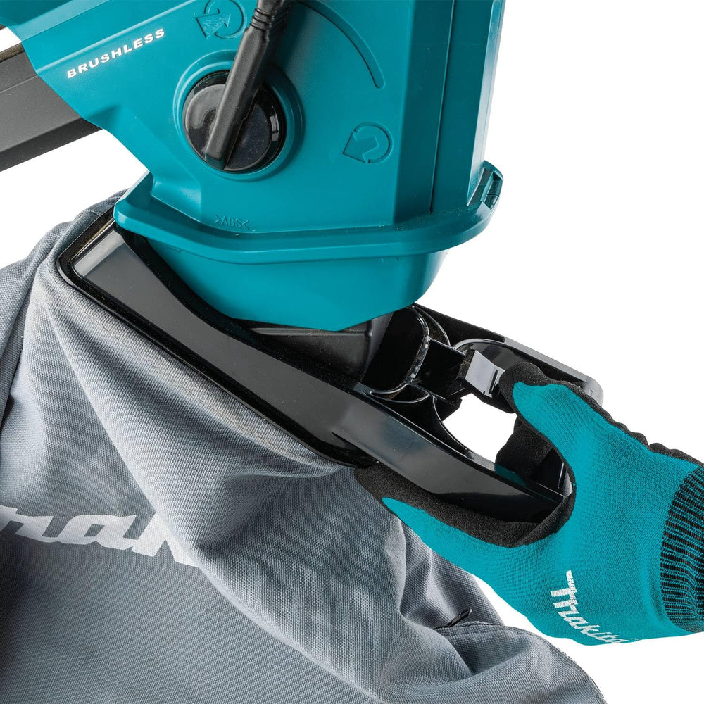 Makita size comparison with hand showing compact cordless convenience benefit