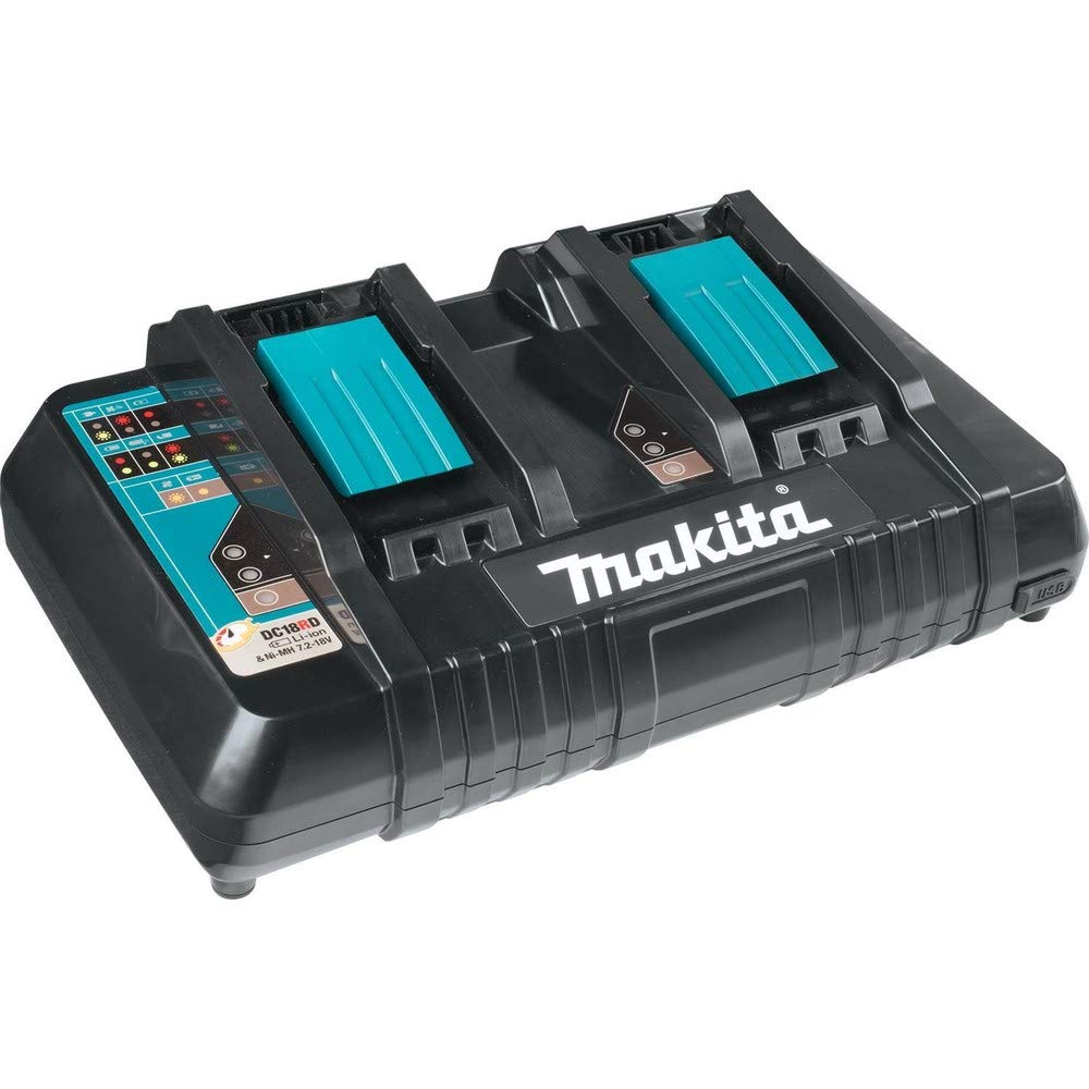 Makita XBU02PT with two 18V LXT 5.0Ah batteries installed for long runtime