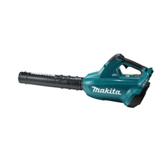 Makita XBU02Z front view showing controls and compact blower design for efficient cleanup
