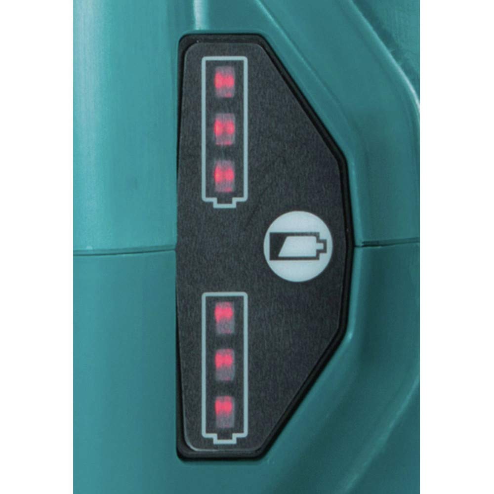 Makita XCU07PT controls and front hand guard showing safety features that reduce accidents