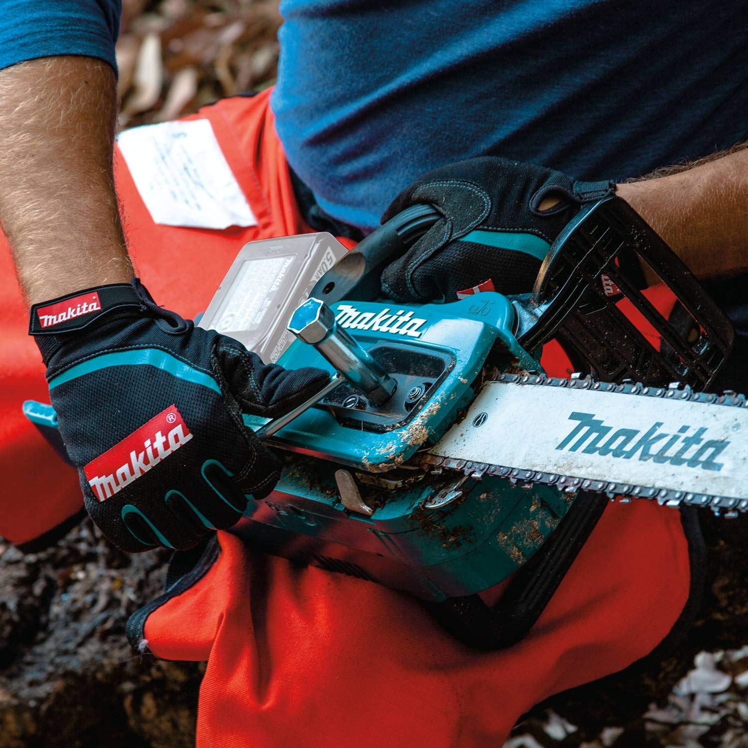 Captured bar nuts on Makita XCU07Z displayed to prevent lost fasteners and speed maintenance