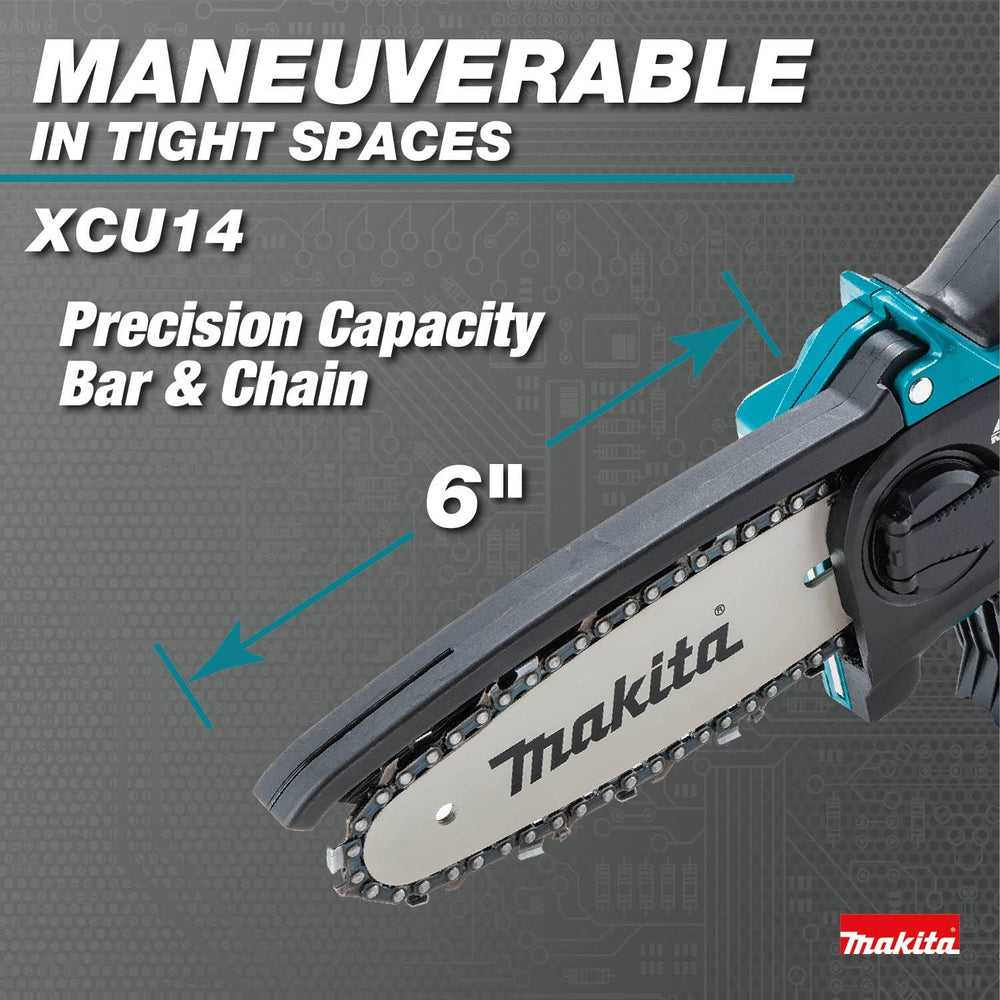 Makita XCU14Z boxed tool-only packaging for easy storage and transport