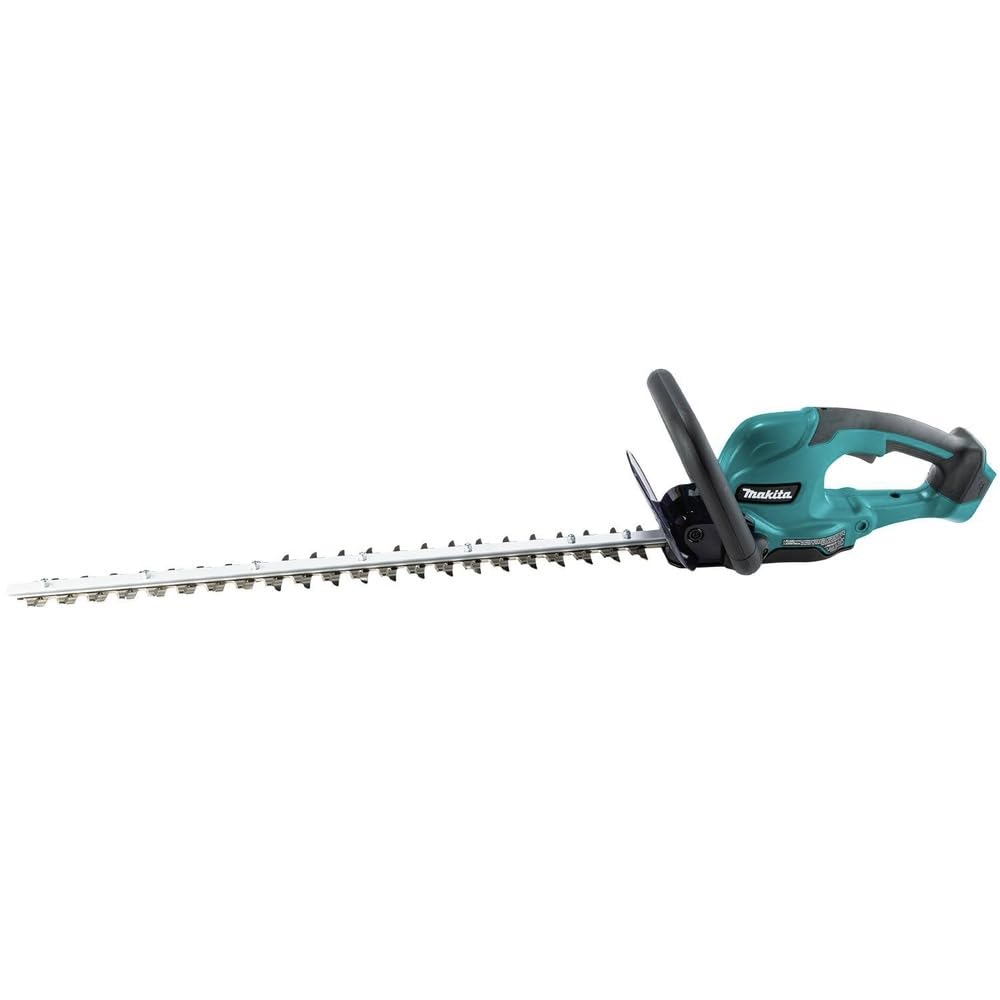 Makita XHU10Z in use trimming a hedge for quieter, emission-free work