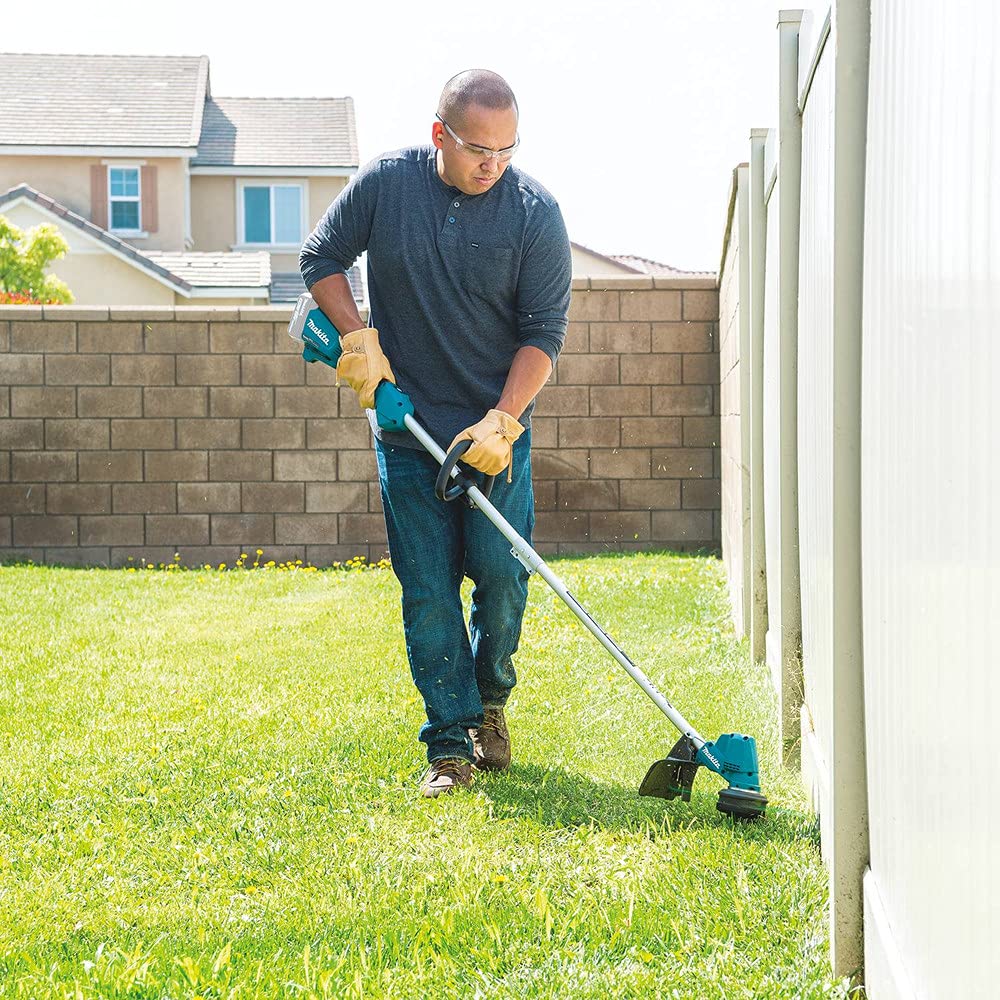 Makita XRU23Z handle and controls view highlighting variable speed and high/low button