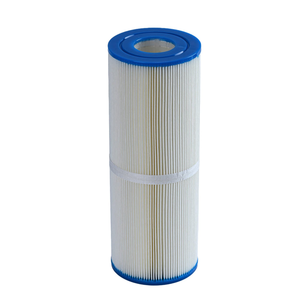 Malaka filters beside a clean spa conveying improved water clarity