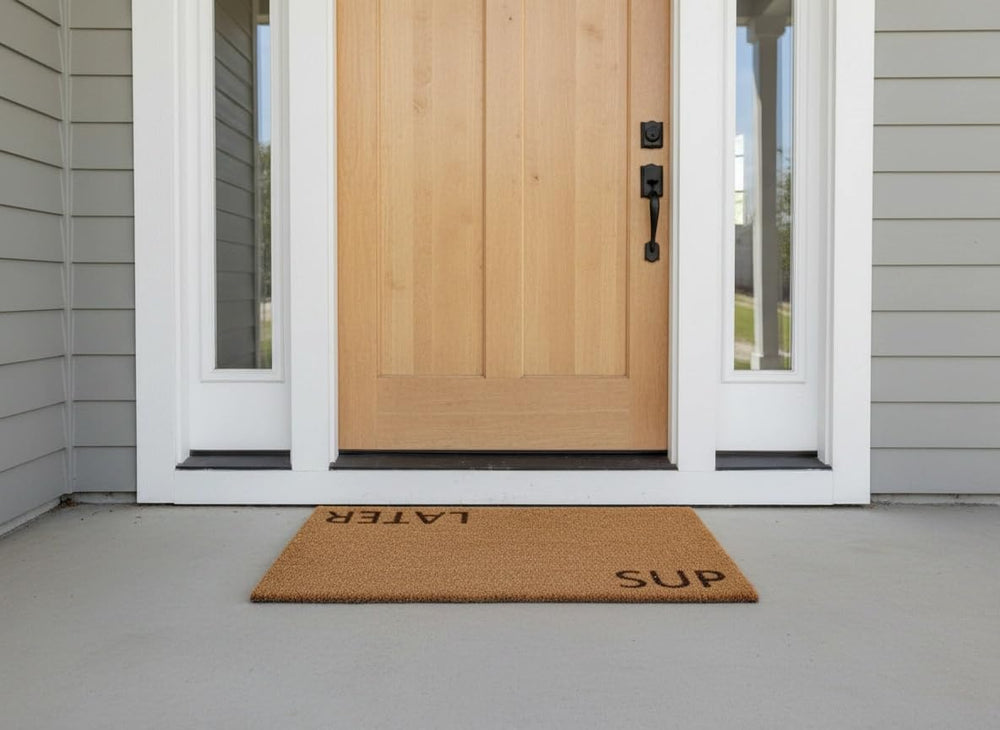 Malibu General Elements mat in doorway showing correct 30x17 size and neat fit