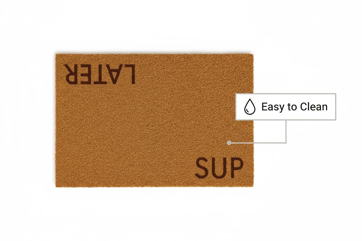 Malibu General Elements mat catching mud from wet shoes to protect indoor floors