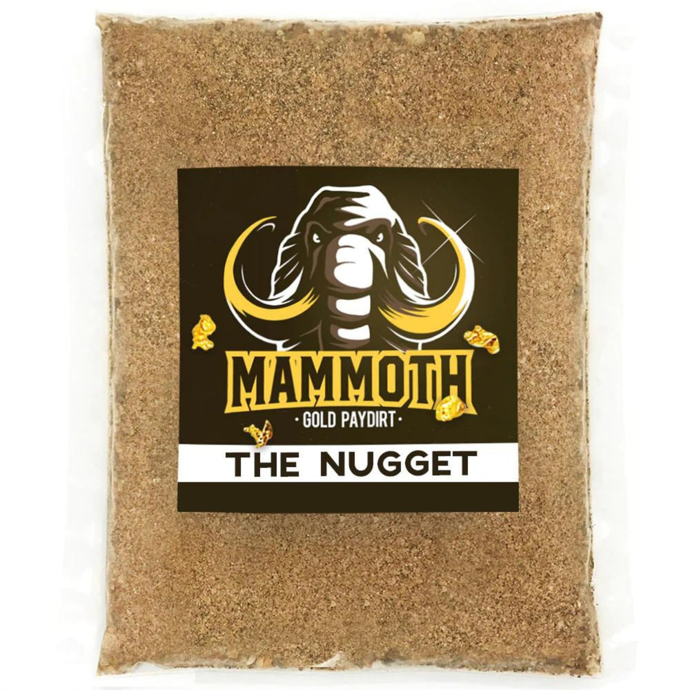 Mammoth Paydirt front bag showing sealed concentrate and clear branding benefit: ready-to-pan