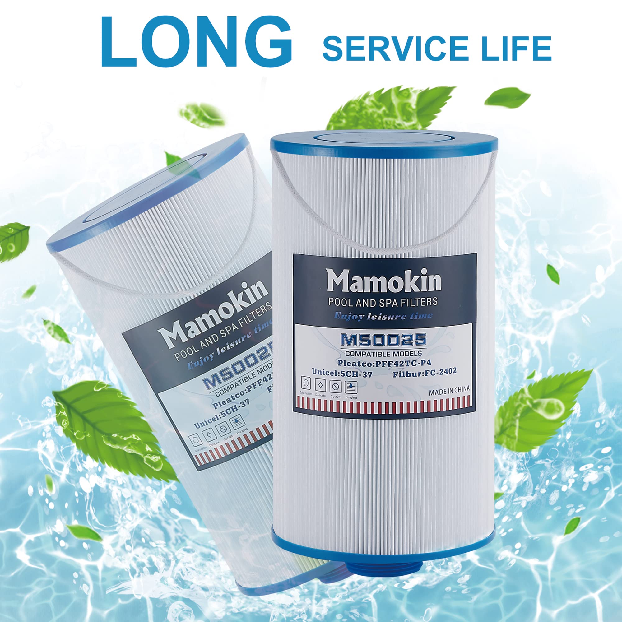Mamokin filter beside ruler showing 9-3/8" length and 5-3/16" diameter accuracy