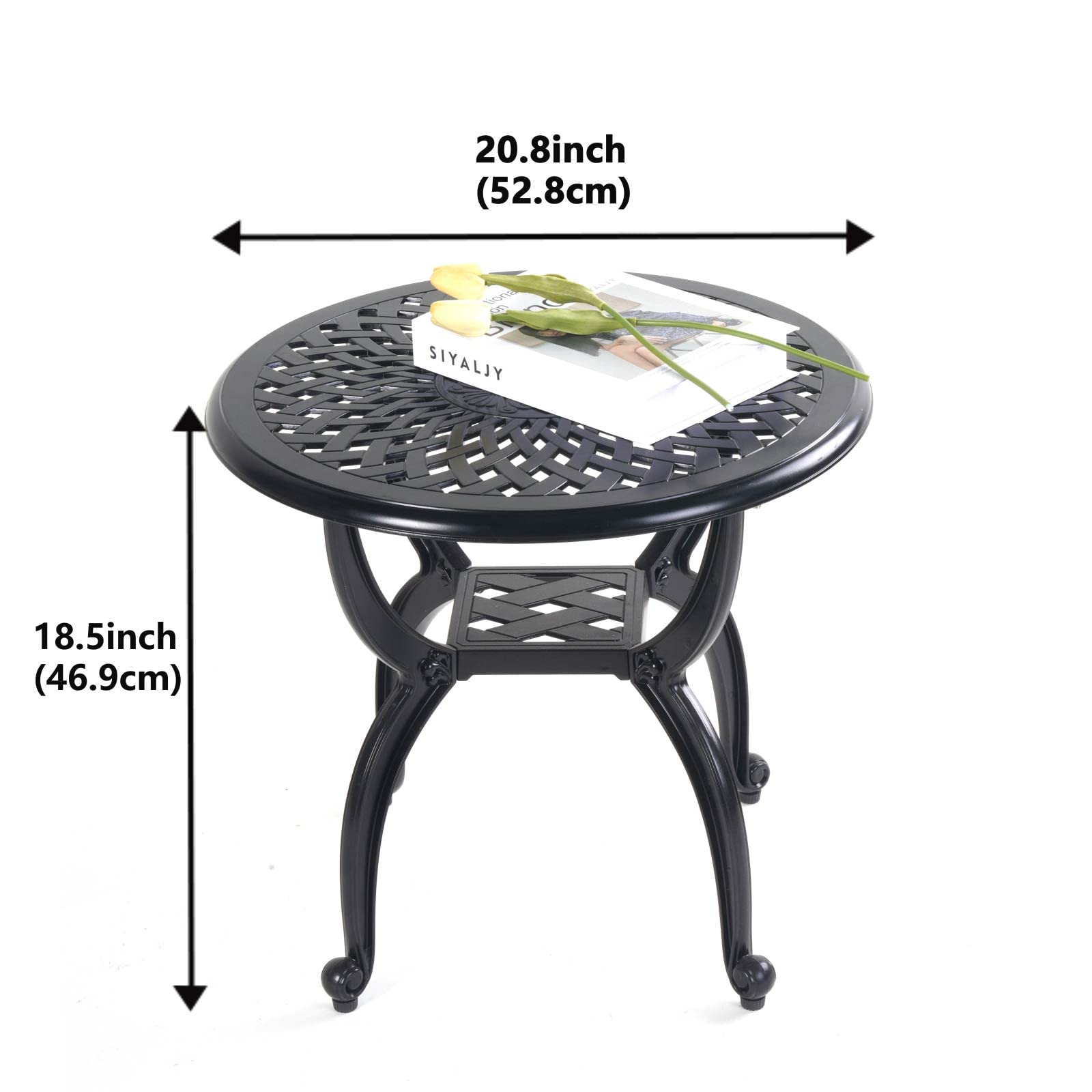 Mandolin assembled table with handmade coaster set shows ready-to-use surface
