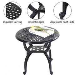 Mandolin adjustable foot pad detail protects flooring and prevents wobble