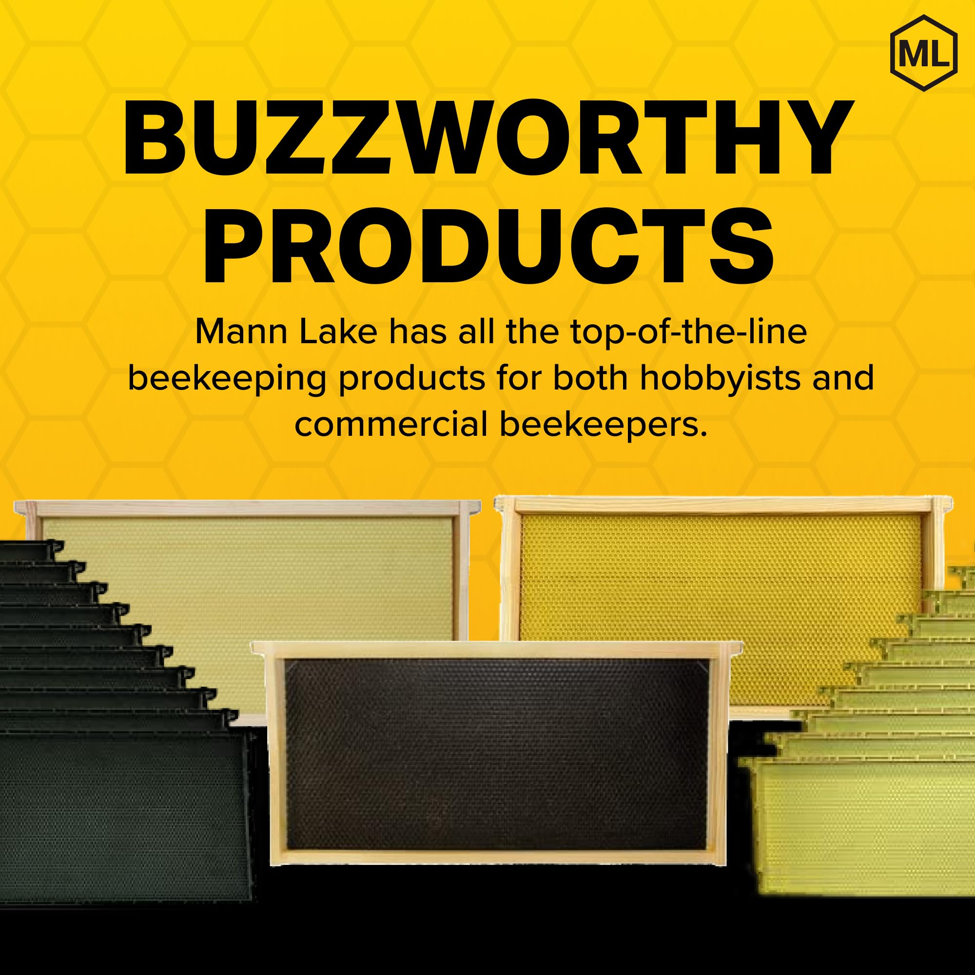 Mann Lake packaged 10-pack frames showing convenient storage and transport benefit